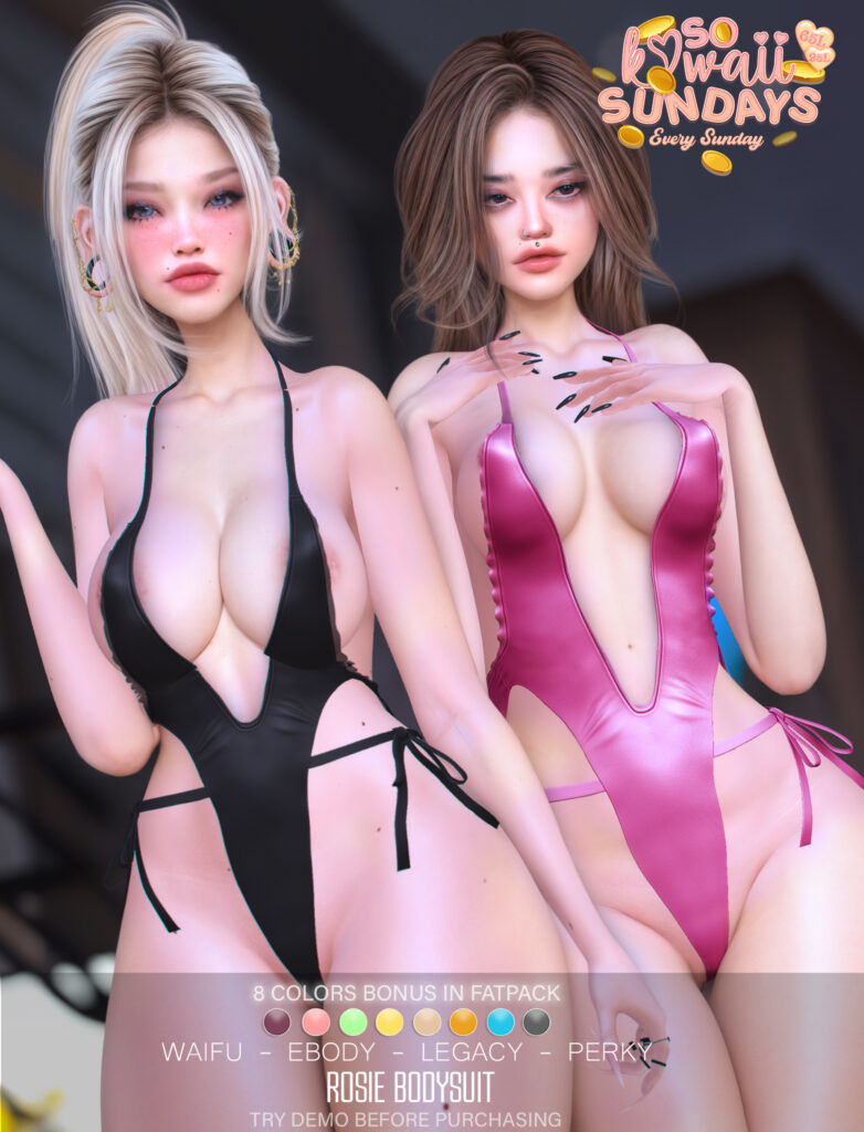 Rosie Bodysuit - Legacy/Reborn/+mods	&lt;a href=&quot;http://maps.secondlife.com/secondlife/Crystal%20Isle/132/129/60&quot; target=&quot;_blank&quot;&gt;Teleport&lt;/a&gt;