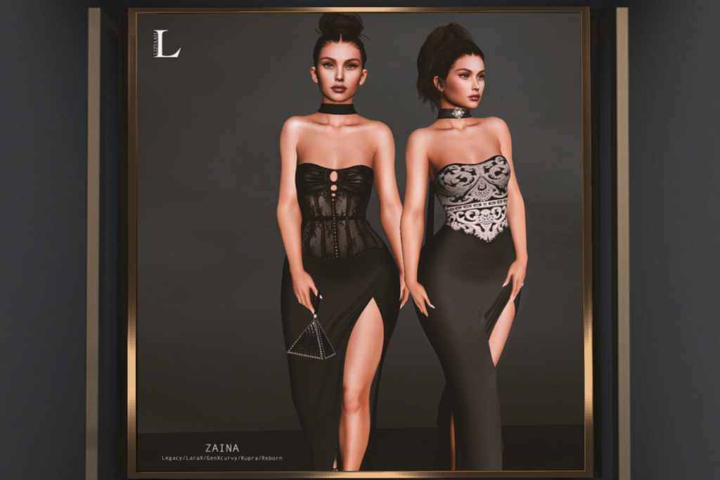Zaina Long Dress - GenX Curvy/Inithium/Legacy/MaitreyaX/Reborn, L$290 each/L$999 FP