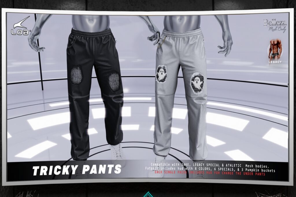 Tricky Pants - Jake/Legacy/+mods, L$229 each/L$899 FP