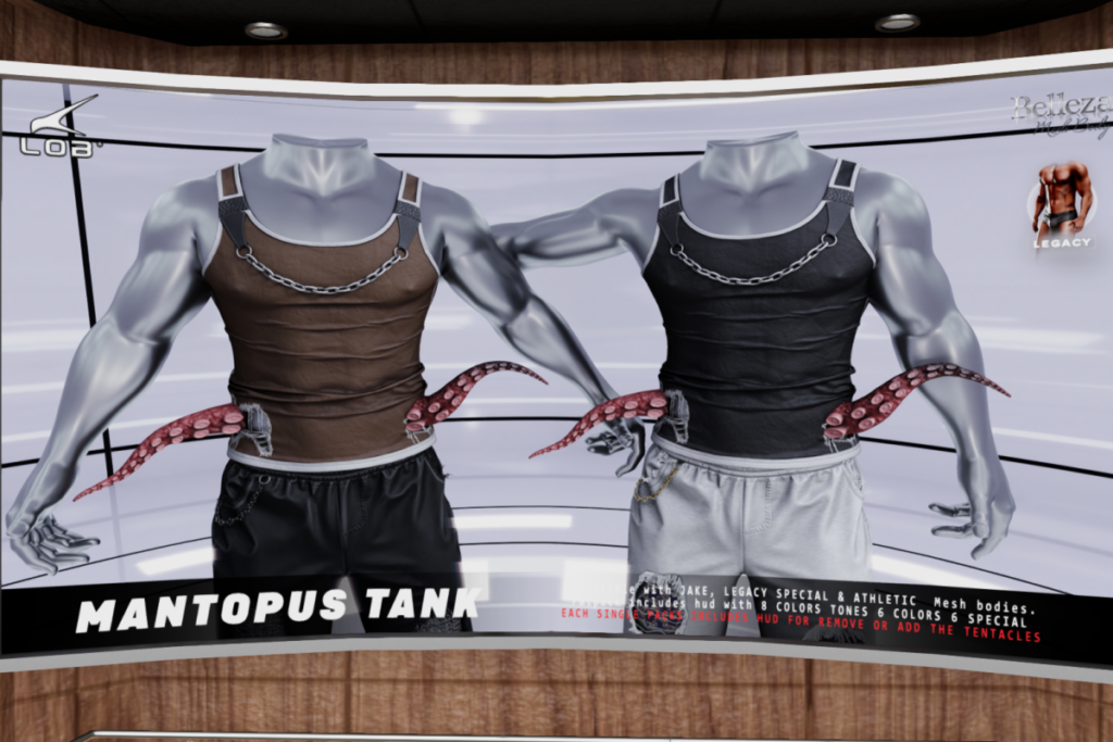Mantopus Tank - Jake/Legacy/+mods, L$292 each/L$849 FP