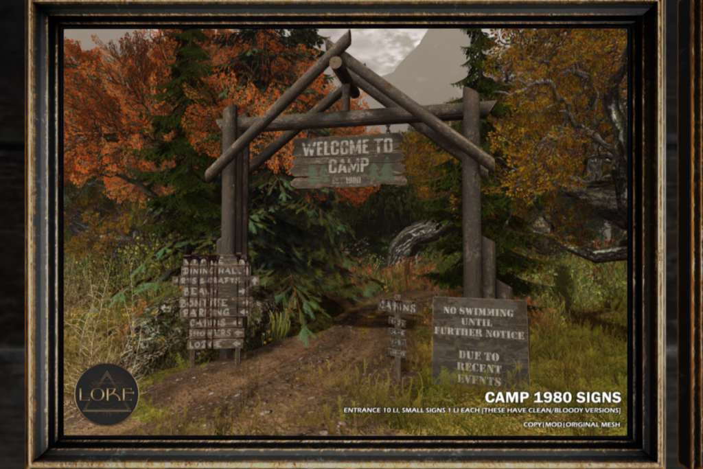 Camp 1980 Signs, L$400