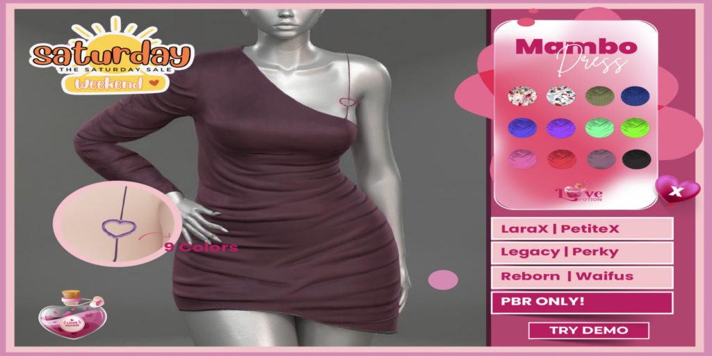 Mambo Dress - Legacy/MaitreyaX/Reborn/+mods	&lt;a href=&quot;http://maps.secondlife.com/secondlife/Holanbra/166/107/23&quot; target=&quot;_blank&quot;&gt;Teleport&lt;/a&gt;