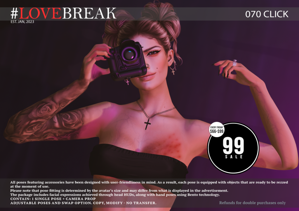 070 Click Pose with Prop	&lt;a href=&quot;http://maps.secondlife.com/secondlife/Bloom%20Light/52/252/41&quot; target=&quot;_blank&quot;&gt;Teleport&lt;/a&gt;