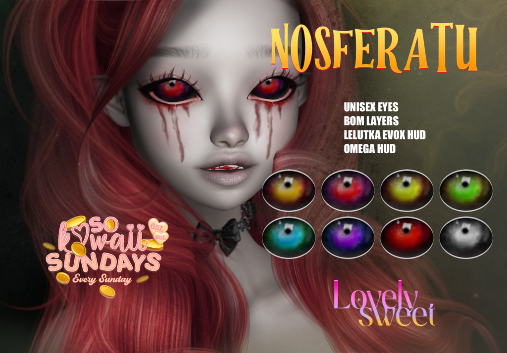 Nosferatu Eyes - BOM/EvoX/Omega	&lt;a href=&quot;http://maps.secondlife.com/secondlife/Lovething/196/163/1001&quot; target=&quot;_blank&quot;&gt;Teleport&lt;/a&gt;