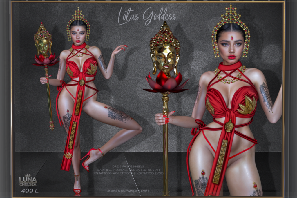 Lotus Goddess Set - Legacy/Maitreya/Reborn/+mods, L$499