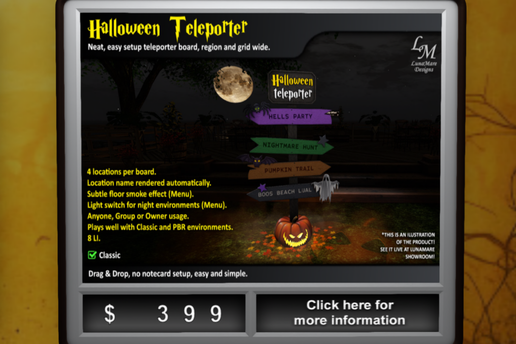 Halloween Teleporter, L$399