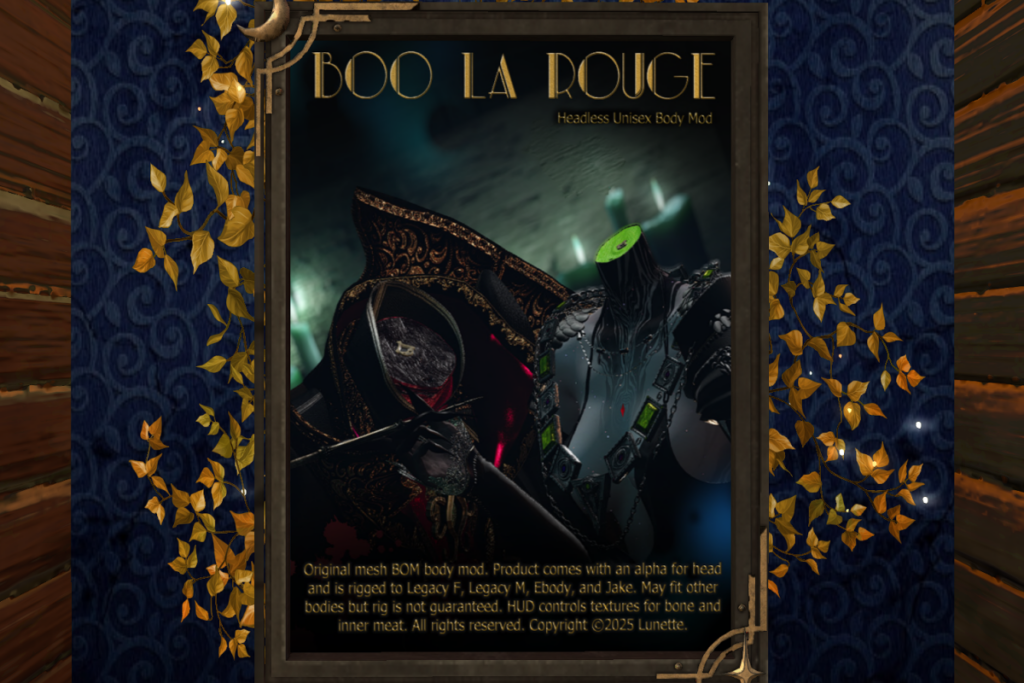 Boo La Rouge Headless Body Mod - Jake/Legacy F+M/Reborn, L$299