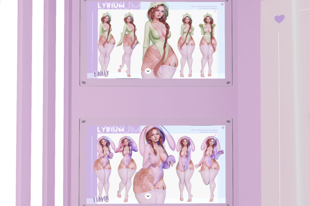 Bailey Pose Set, L$299 | Flavia Pose Set, L$299