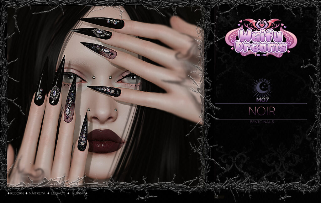 M07 Noir Nails - Inithium/Legacy/Maitreya/Reborn
