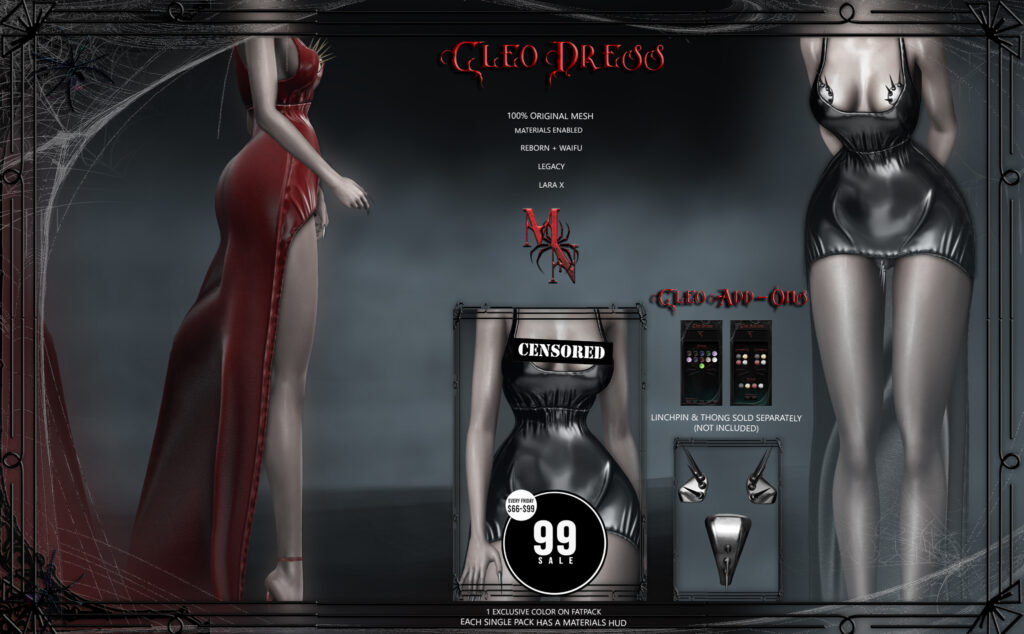 Cleo Dress &amp; Add-Ons - Legacy/MaitreyaX/Reborn/+mods	&lt;a href=&quot;http://maps.secondlife.com/secondlife/Madame%20Noir/69/142/31&quot; target=&quot;_blank&quot;&gt;Teleport&lt;/a&gt;