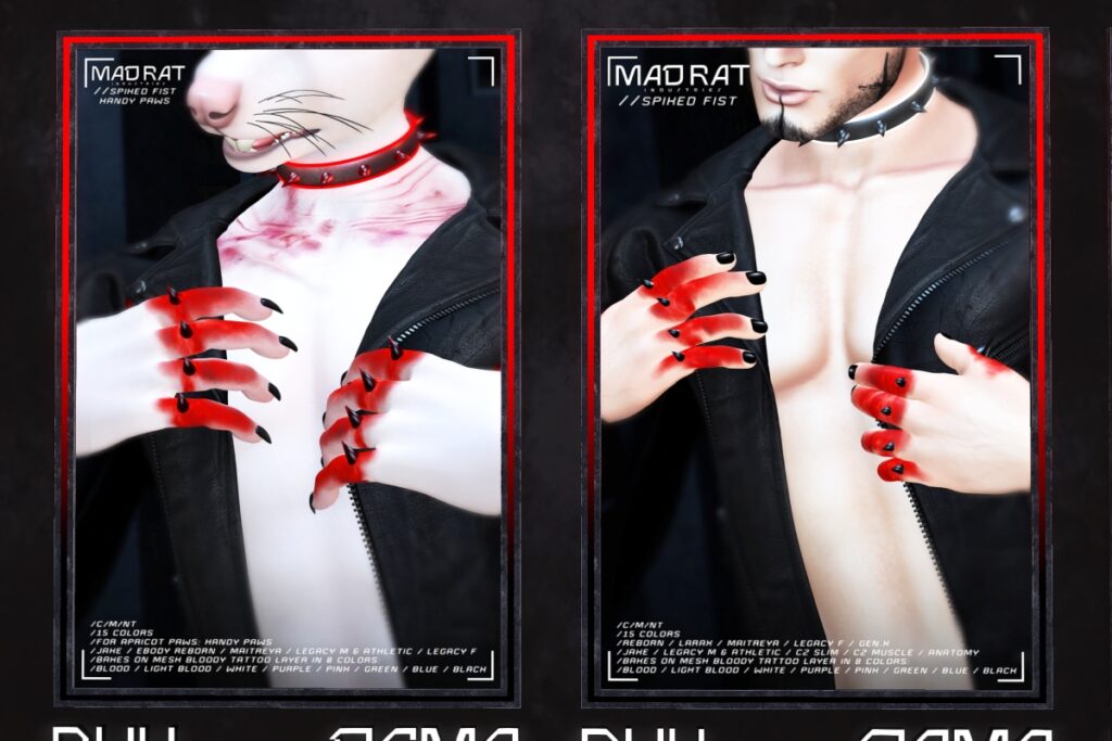 Spiked Fist - see ad for fits, L$262 each FP