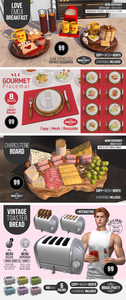 Love Emoji Breakfast | Gourmet Placemat | Charcuterie Board | Vintage Toaster Bread	&lt;a href=&quot;http://maps.secondlife.com/secondlife/Amber%20Cove/180/240/25&quot; target=&quot;_blank&quot;&gt;Teleport&lt;/a&gt;