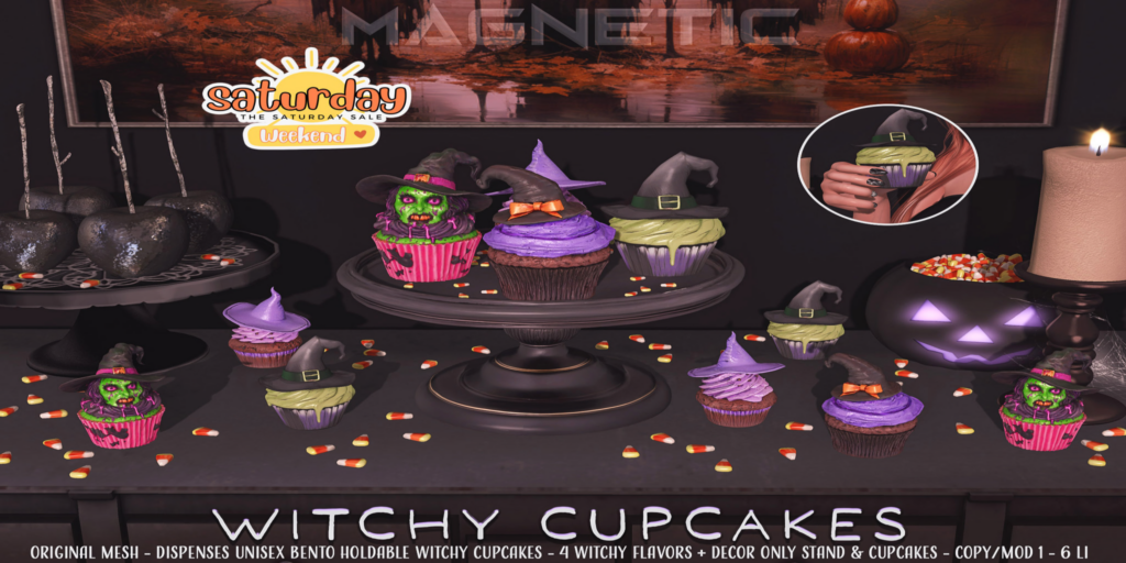 Witchy Cupcakes Dispenser	&lt;a href=&quot;http://maps.secondlife.com/secondlife/Klibert/84/162/632&quot; target=&quot;_blank&quot;&gt;Teleport&lt;/a&gt;
