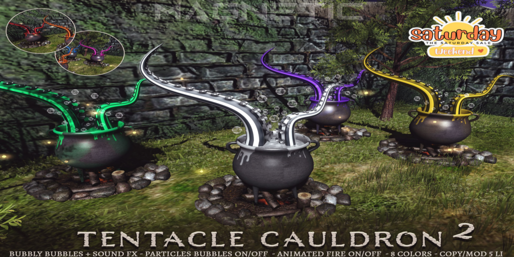 Tentacle Cauldron 2 Decor	&lt;a href=&quot;http://maps.secondlife.com/secondlife/Klibert/84/162/632&quot; target=&quot;_blank&quot;&gt;Teleport&lt;/a&gt;