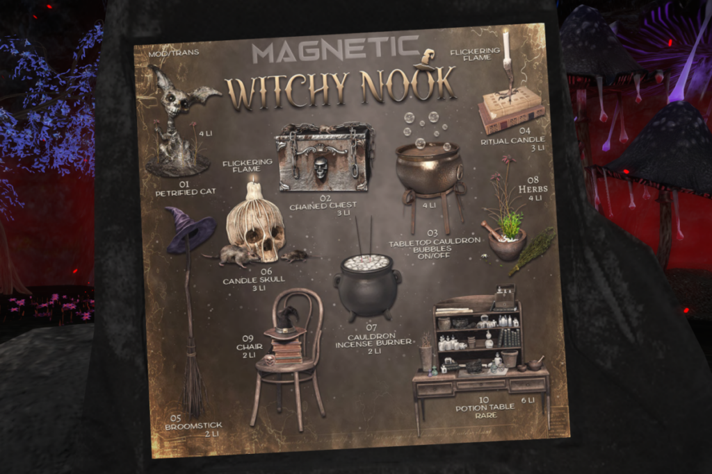 Witchy Nook, L$65 per play/L$965 FP