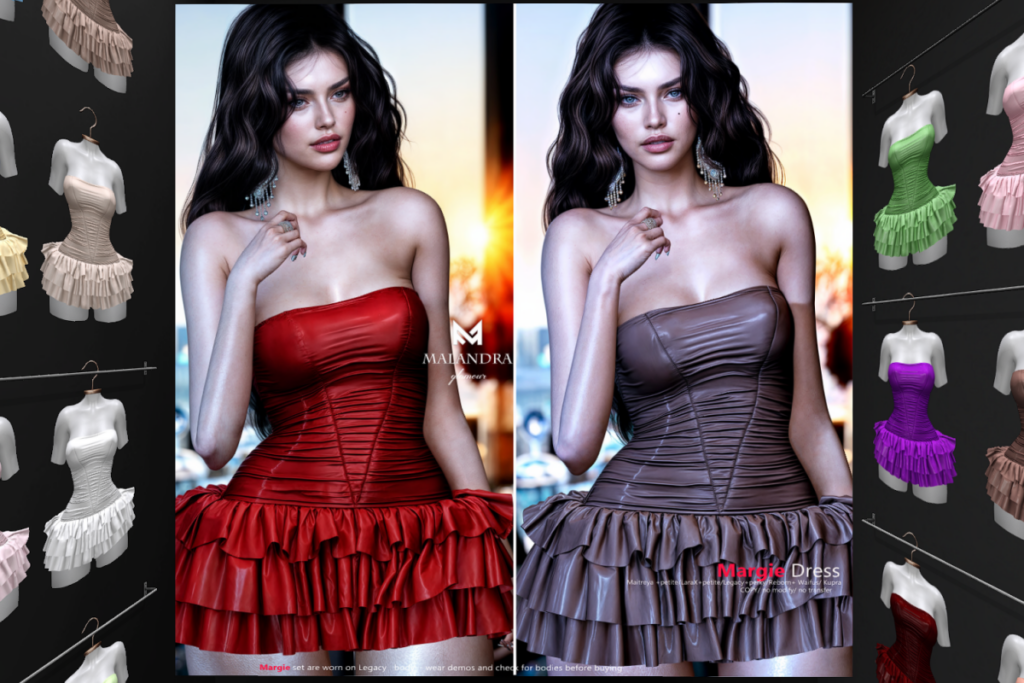 Margie Dress - Inithium/Legacy/Maitreya/Reborn/+mods, L$219 each/L$1499 FP