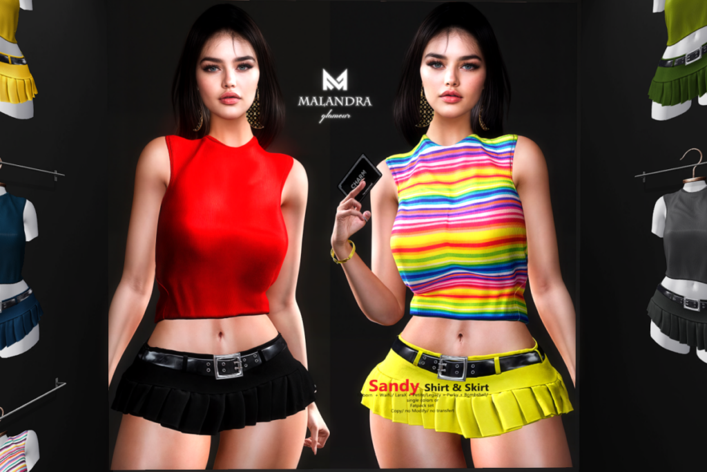 Sandy Shirt &amp; Skirt - Legacy/MaitreyaX/Reborn/+mods, L$310 each/L$2499 FP