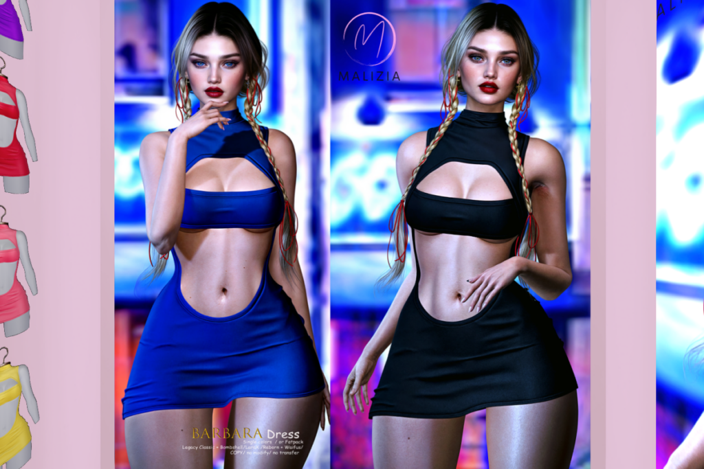 Barbara Dress - Legacy/MaitreyaX/Reborn/+mods, L$219 each/L$1299 FP