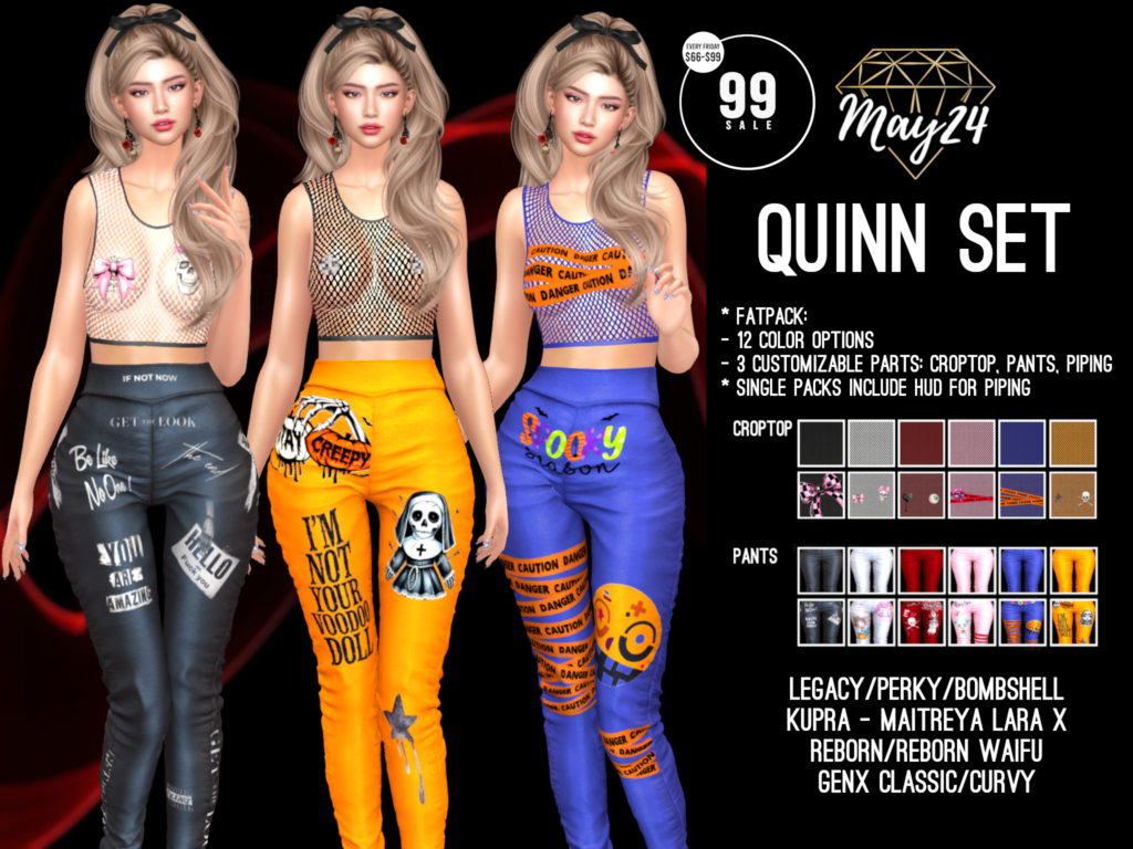 Quinn Set - GenX/Inithium/Legacy/MaitreyaX/Reborn/+mods	&lt;a href=&quot;http://maps.secondlife.com/secondlife/Highway%20Star/144/134/23&quot; target=&quot;_blank&quot;&gt;Teleport&lt;/a&gt;