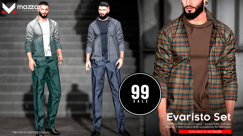 Evaristo Set - CZ Slim/Jake/Legacy/Signature	&lt;a href=&quot;http://maps.secondlife.com/secondlife/Heartbreak/131/129/166&quot; target=&quot;_blank&quot;&gt;Teleport&lt;/a&gt;
