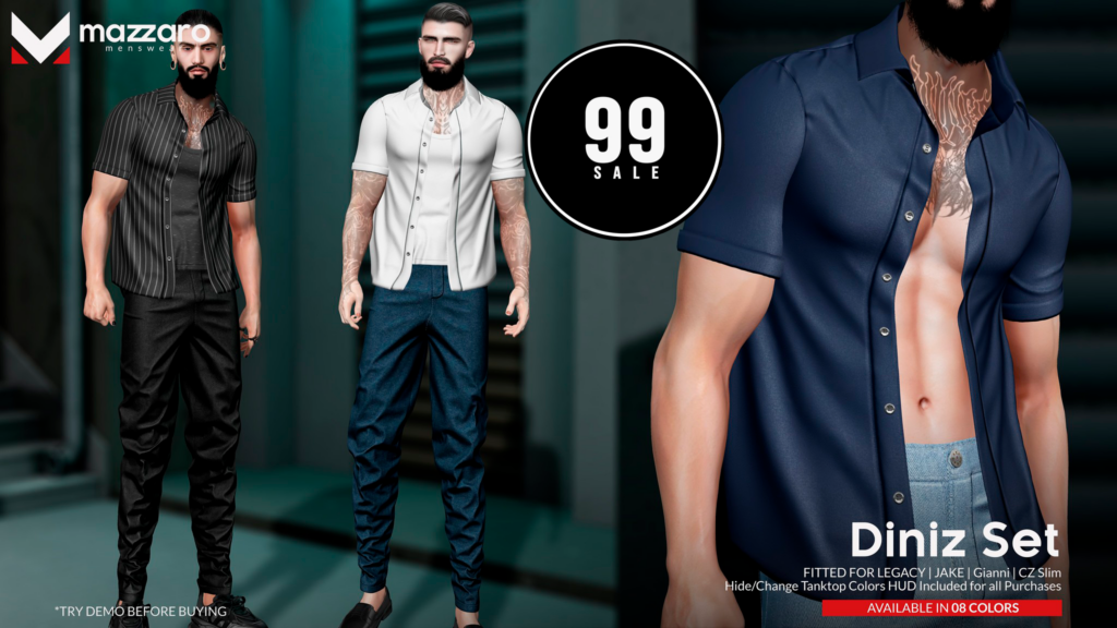 Diniz Set - CZ Slim/Gianni/Jake/Legacy	&lt;a href=&quot;http://maps.secondlife.com/secondlife/Heartbreak/131/129/166&quot; target=&quot;_blank&quot;&gt;Teleport&lt;/a&gt;