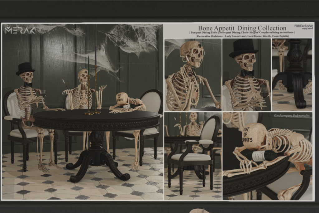 Bone Appetit Dining Collection, L$259-L$299 each