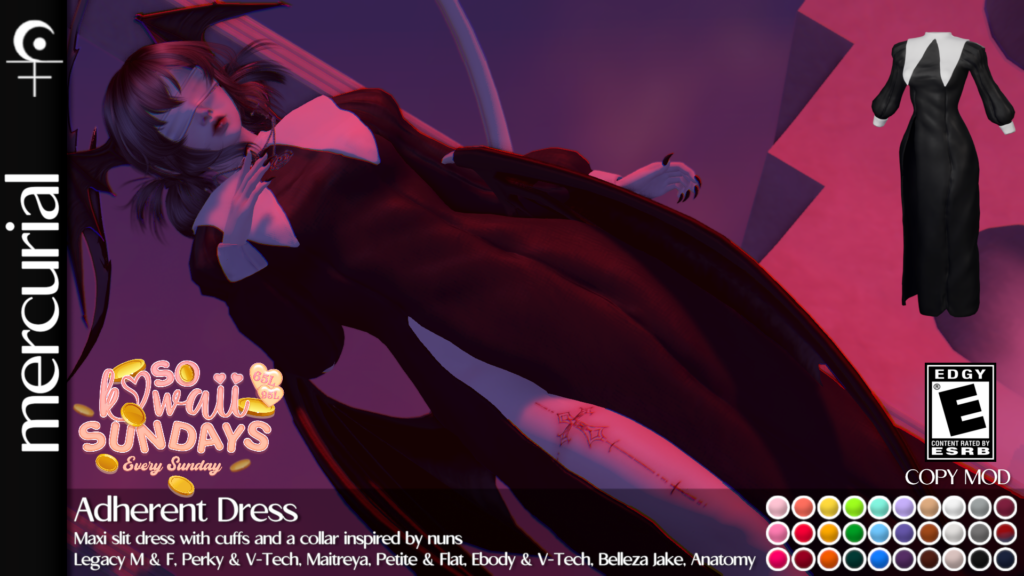 Adherent Dress - Anatomy/Jake/Legacy F+M/Maitreya/Reborn/+mods	&lt;a href=&quot;http://maps.secondlife.com/secondlife/Embrace%20the%20Ocean/111/171/1096&quot; target=&quot;_blank&quot;&gt;Teleport&lt;/a&gt;