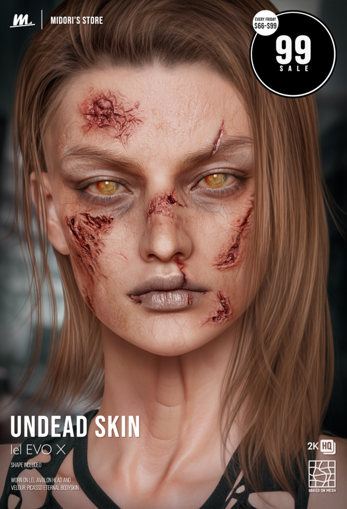 Undead Skin - EvoX	&lt;a href=&quot;http://maps.secondlife.com/secondlife/Tulsa%20Time/196/78/1302&quot; target=&quot;_blank&quot;&gt;Teleport&lt;/a&gt;