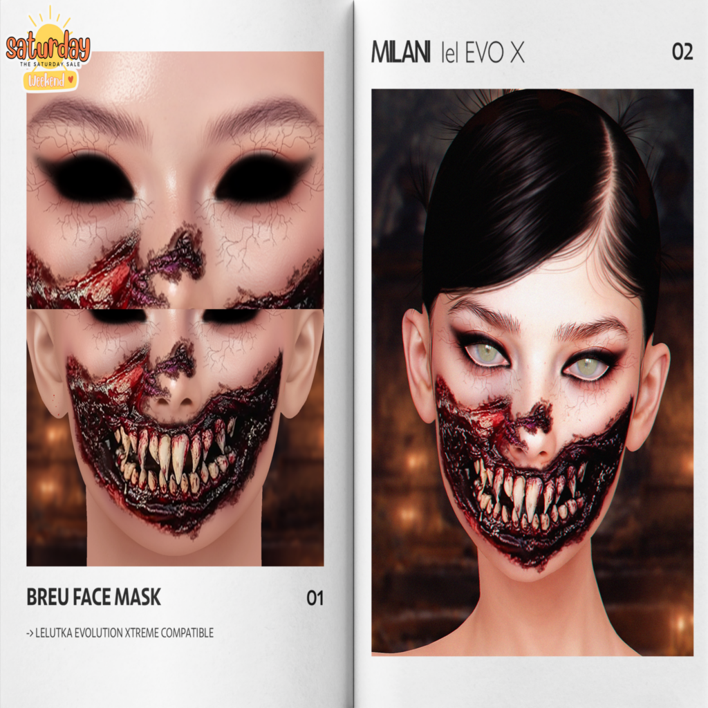 Breu Face Mask - EvoX	&lt;a href=&quot;https://maps.secondlife.com/secondlife/VELOUR/215/117/1503&quot; target=&quot;_blank&quot;&gt;Teleport&lt;/a&gt;