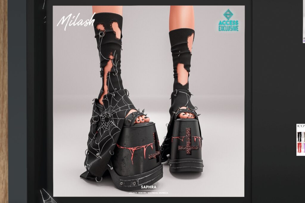Saphra Boots - Legacy/Maitreya/Reborn/Yentements, L$350 each/L$999 FP