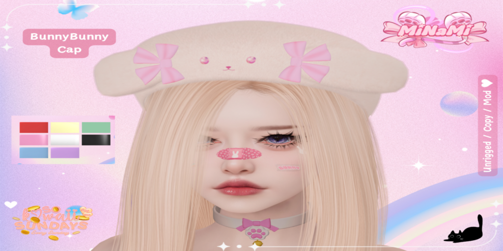 BunnyBunny Cap	&lt;a href=&quot;http://maps.secondlife.com/secondlife/Notteterna/160/78/1121&quot; target=&quot;_blank&quot;&gt;Teleport&lt;/a&gt;