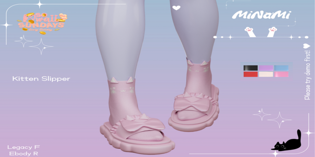 Kitten Slipper - Legacy/Reborn	&lt;a href=&quot;http://maps.secondlife.com/secondlife/Notteterna/160/78/1121&quot; target=&quot;_blank&quot;&gt;Teleport&lt;/a&gt;