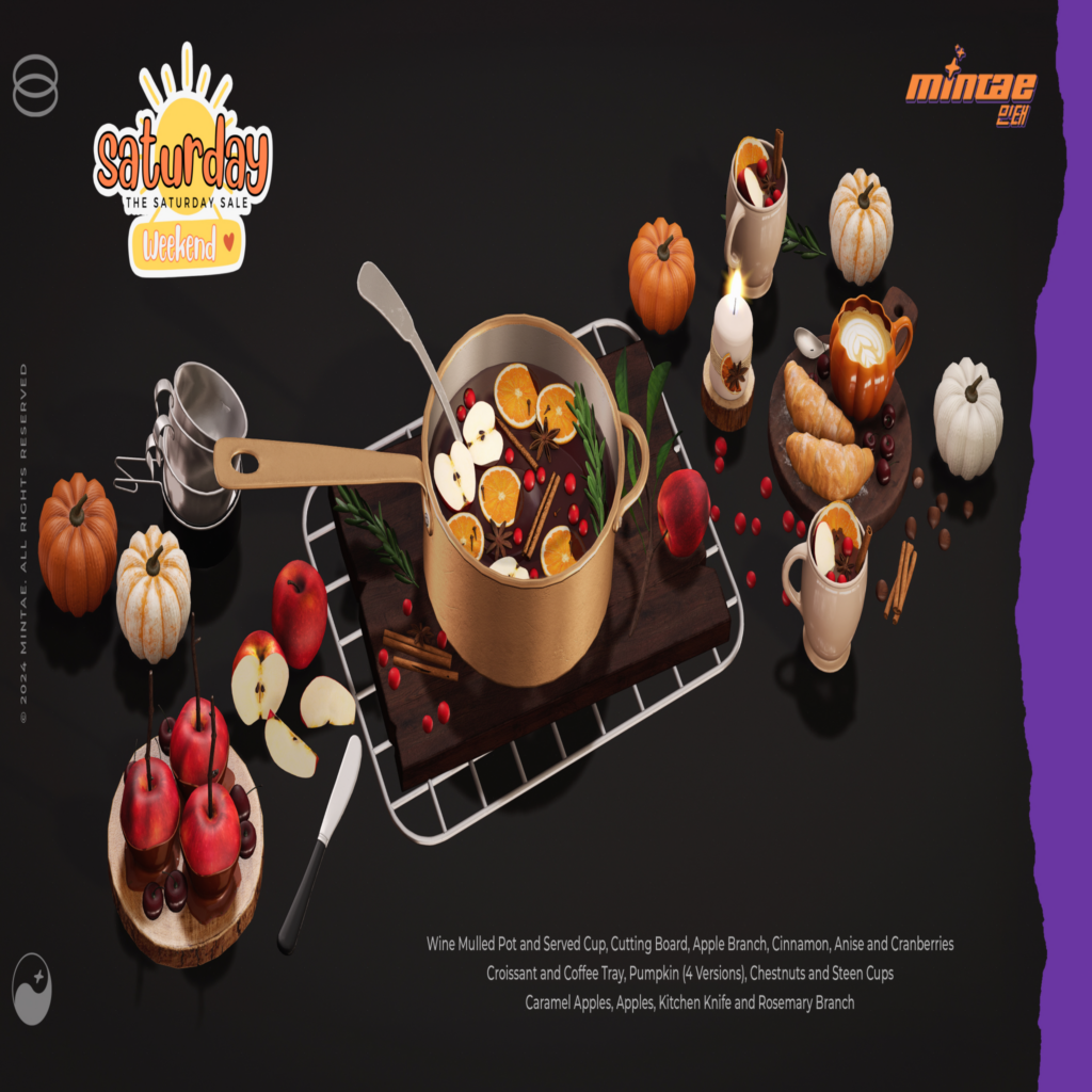 Autumn Flavor Decor	&lt;a href=&quot;http://maps.secondlife.com/secondlife/Gladstone%20Cove/111/177/803&quot; target=&quot;_blank&quot;&gt;Teleport&lt;/a&gt;