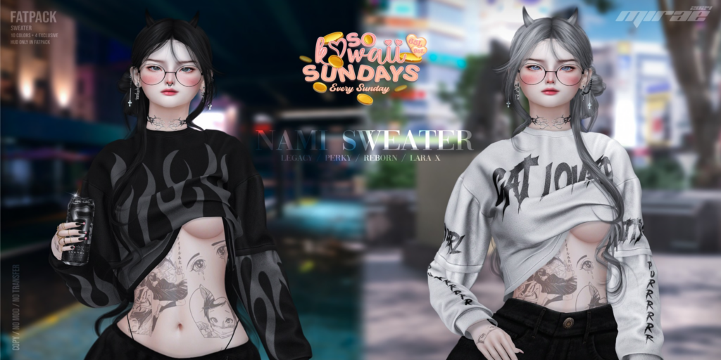 Nami Sweater - Legacy/MaitreyaX/Reborn/+mods	&lt;a href=&quot;http://maps.secondlife.com/secondlife/Follys%20End/160/60/22&quot; target=&quot;_blank&quot;&gt;Teleport&lt;/a&gt;