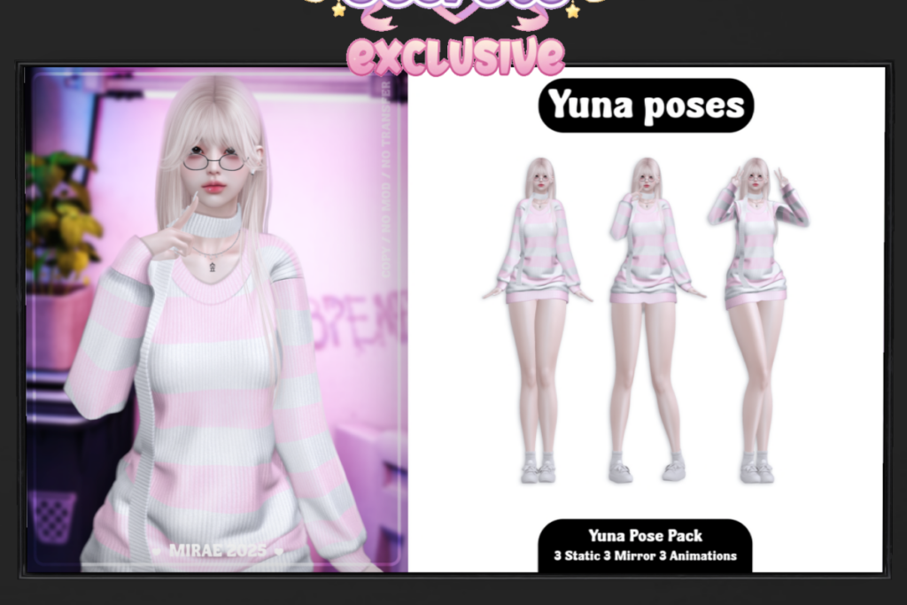 Yuna Pose Pack, L$220 each/L$249 FP