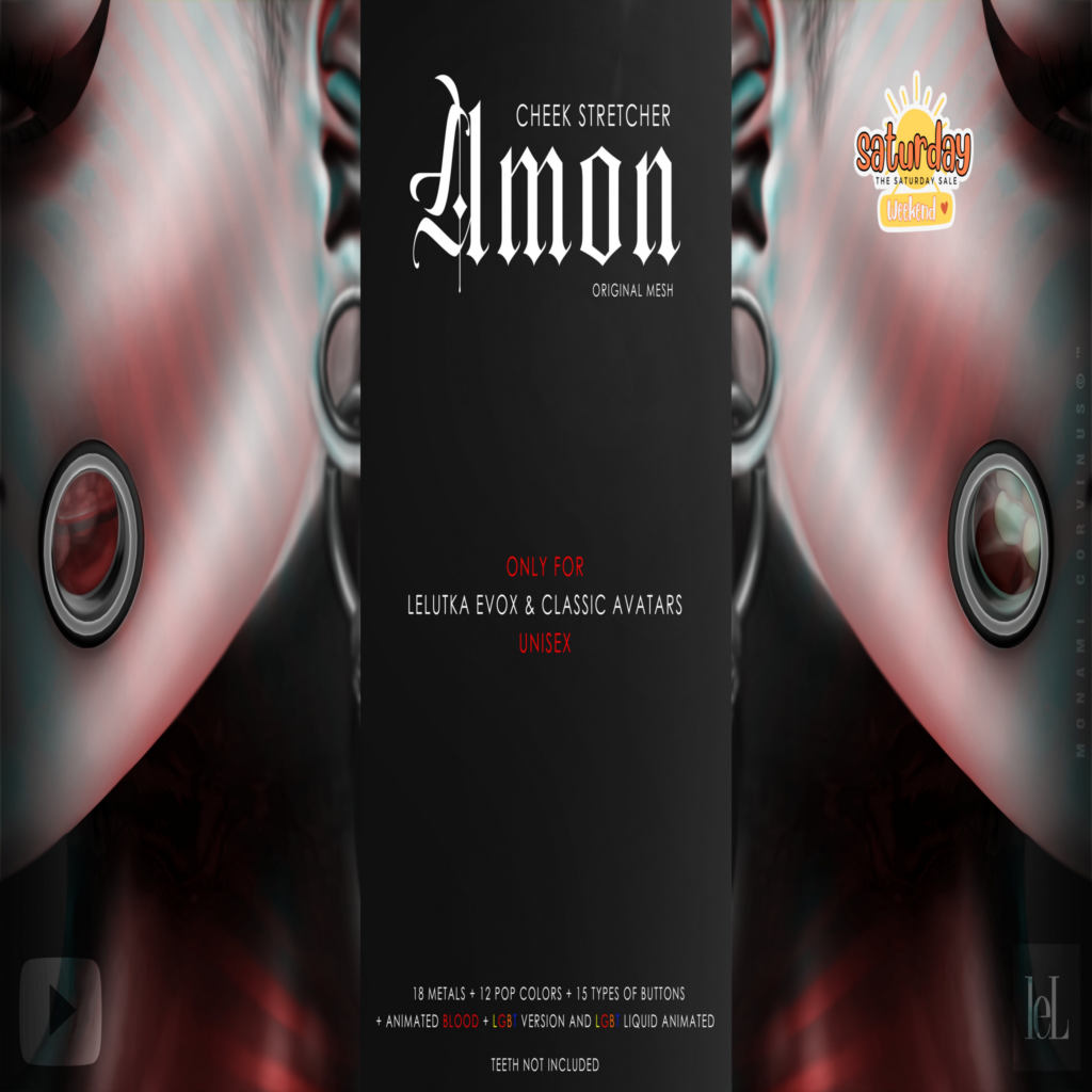 Cheek Stretcher Piercings - EvoX	&lt;a href=&quot;http://maps.secondlife.com/secondlife/Rosemist%20Isle/47/165/22&quot; target=&quot;_blank&quot;&gt;Teleport&lt;/a&gt;