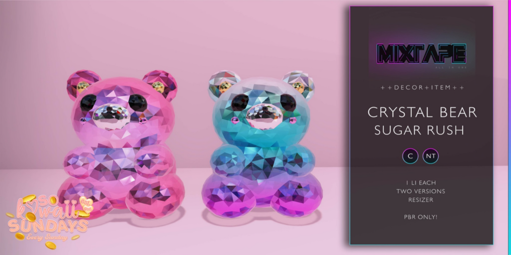Crystal Bear Decor	&lt;a href=&quot;http://maps.secondlife.com/secondlife/Lovely%20Day/14/190/25&quot; target=&quot;_blank&quot;&gt;Teleport&lt;/a&gt;
