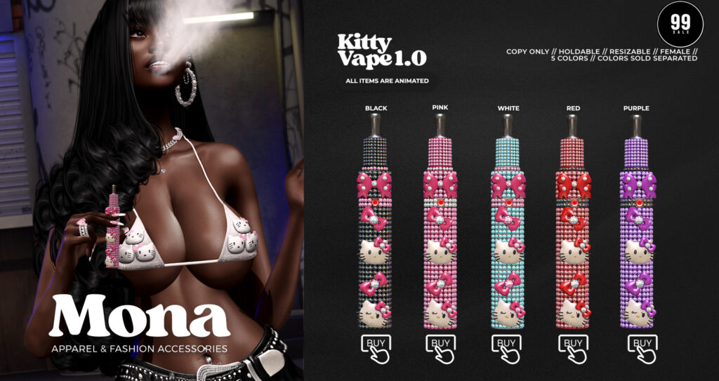 Kitty Vape Holdable Accessory	&lt;a href=&quot;https://maps.secondlife.com/secondlife/Tulsa%20Time/97/217/1502&quot; target=&quot;_blank&quot;&gt;Teleport&lt;/a&gt;