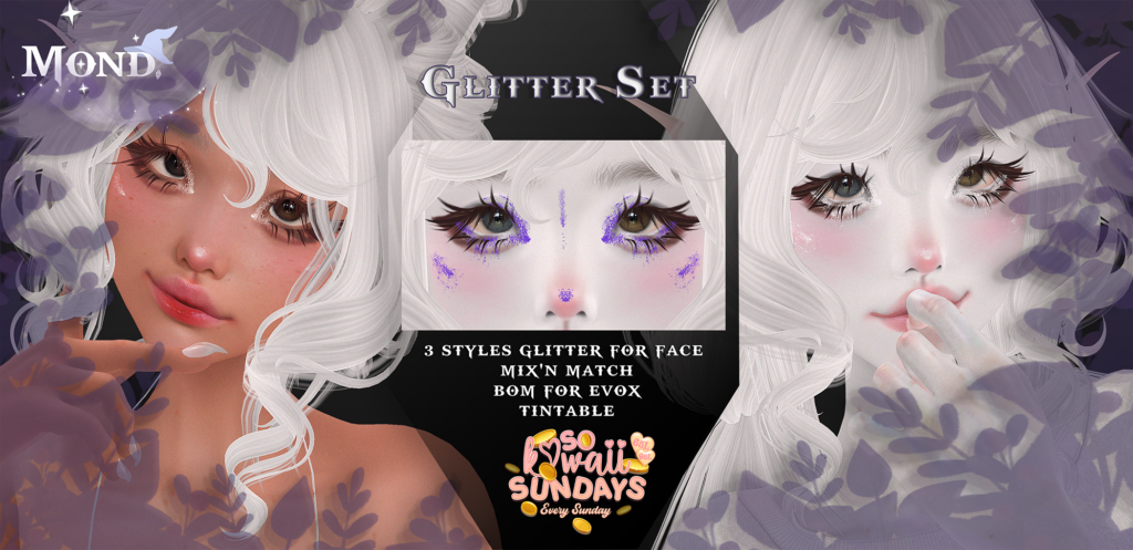 Glitter Set - EvoX	&lt;a href=&quot;http://maps.secondlife.com/secondlife/Hashira/59/164/3&quot; target=&quot;_blank&quot;&gt;Teleport&lt;/a&gt;