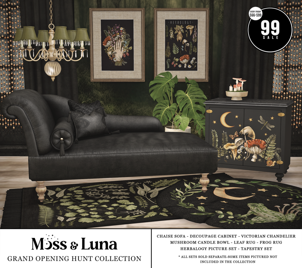 Grand Opening Hunt Collection Furniture &amp; Decor	&lt;a href=&quot;http://maps.secondlife.com/secondlife/Desolate/123/57/23&quot; target=&quot;_blank&quot;&gt;Teleport&lt;/a&gt;