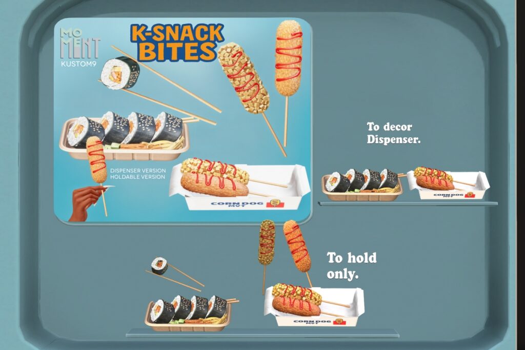 K-Snack Bites Holdable &amp; Decor, L$299 each/L$999 FP