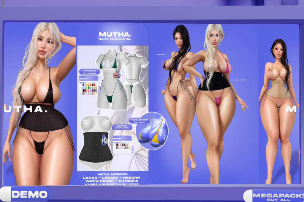 Rani Bikini &amp; Waist Trainer - Inithium/Legacy/MaitreyaX/Reborn/Yentements/+mods, L$425 each/L$599-L$1899 each FP/L$2249 MP