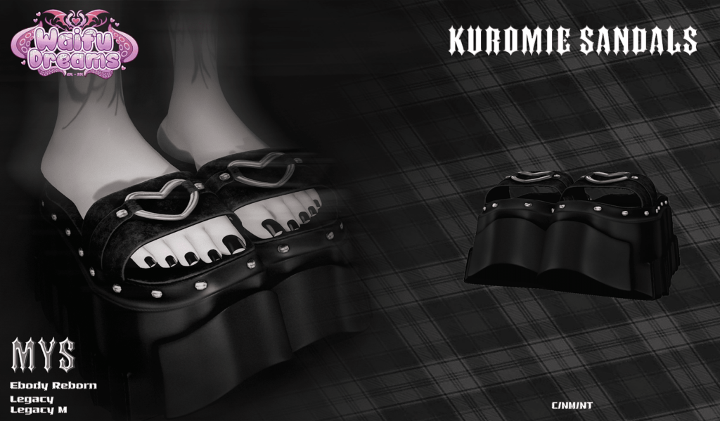 Kuromie Sandals - Legacy F+M/Reborn