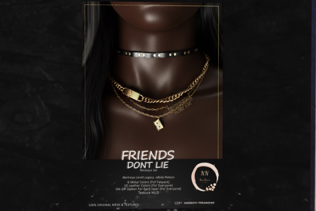 Friends Don&#039;t Lie Necklace Set - Legacy/MaitreyaX/Reborn/+mods, L$250 each/L$600 FP