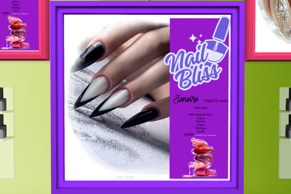 Elenoire Stiletto Nails - Inithium/Legacy/Maitreya/Reborn/+mods, L$280