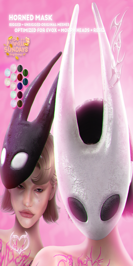 Horned Mask - EvoX/Genus Morph/unrigged	&lt;a href=&quot;http://maps.secondlife.com/secondlife/Playboy/72/115/498&quot; target=&quot;_blank&quot;&gt;Teleport&lt;/a&gt;