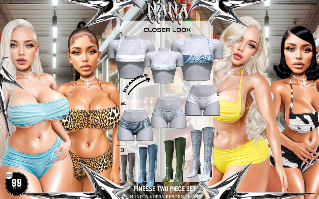 Finesse Two Piece Set - Inithium/Legacy/Reborn/Yentements	&lt;a href=&quot;http://maps.secondlife.com/secondlife/Pomiciona/58/207/2240&quot; target=&quot;_blank&quot;&gt;Teleport&lt;/a&gt;