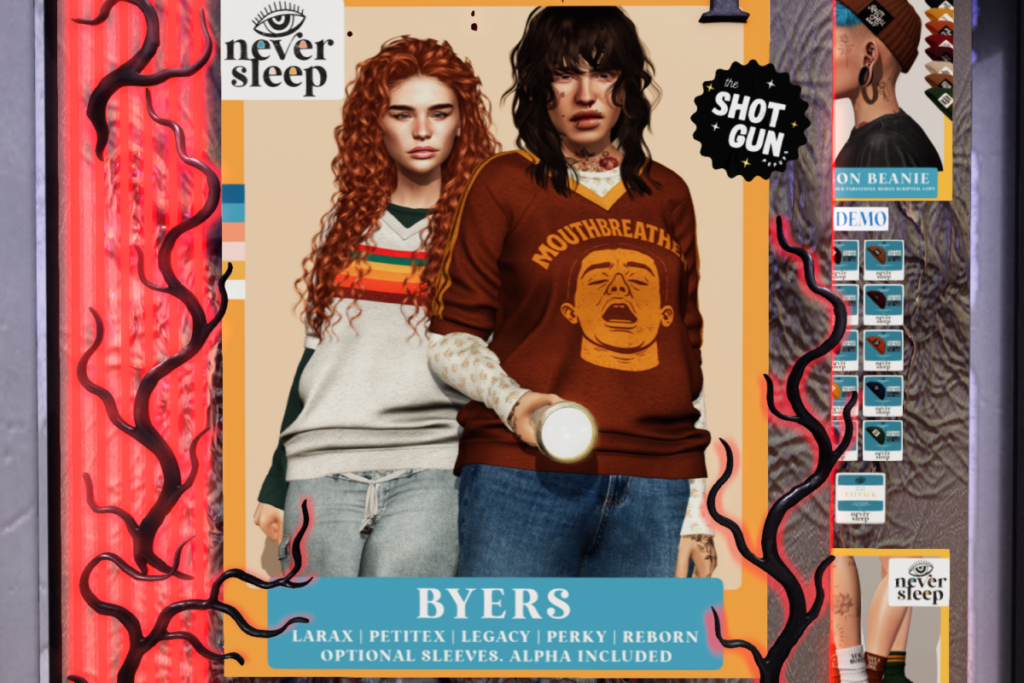 Byers Top  - Legacy/MaitreyaX/Reborn/+mods, L$245 each/L$1399 FP