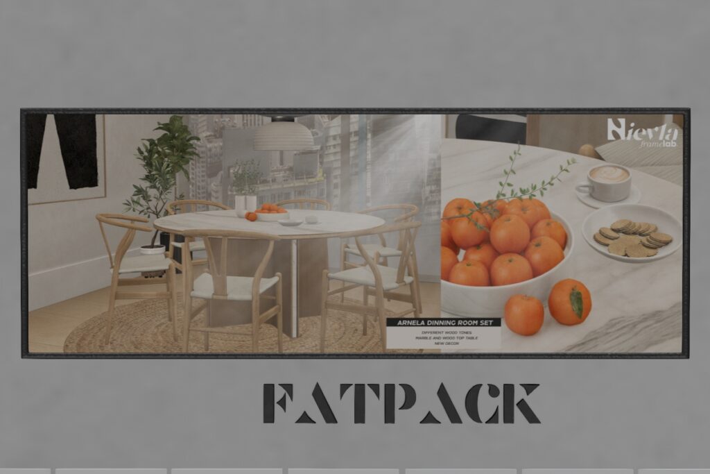 Arnela Dining Room Decor Set, L$150-L$299 each/L$2500 FP