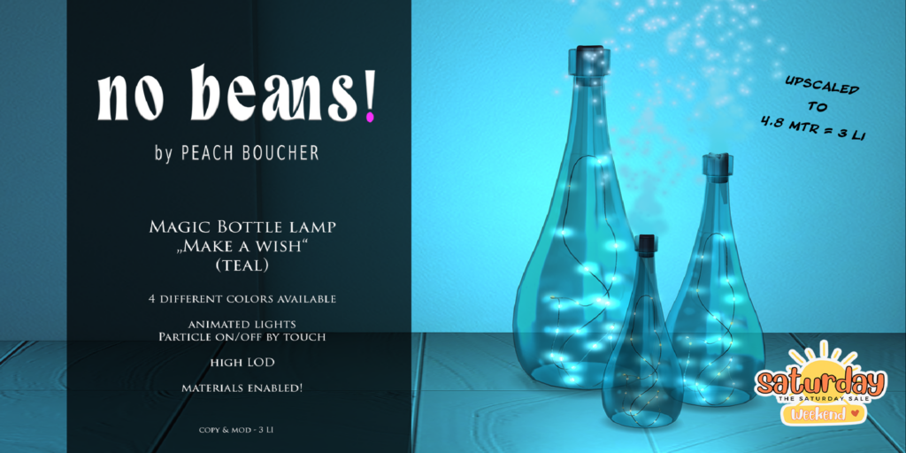 Magic Bottle Lamp Decoration	&lt;a href=&quot;http://maps.secondlife.com/secondlife/Ethereal%20Shores/29/176/3002&quot; target=&quot;_blank&quot;&gt;Teleport&lt;/a&gt;